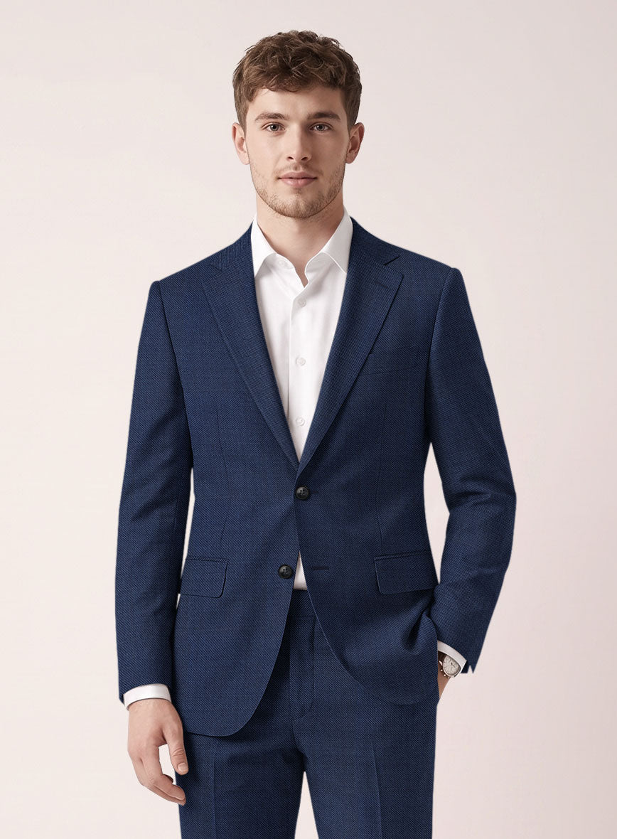 VBC Perennial Como Blue Wool Jacket - StudioSuits
