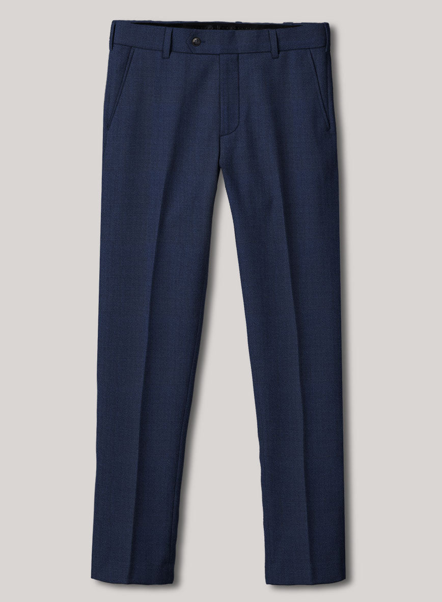 VBC Perennial Como Blue Wool Pants - StudioSuits