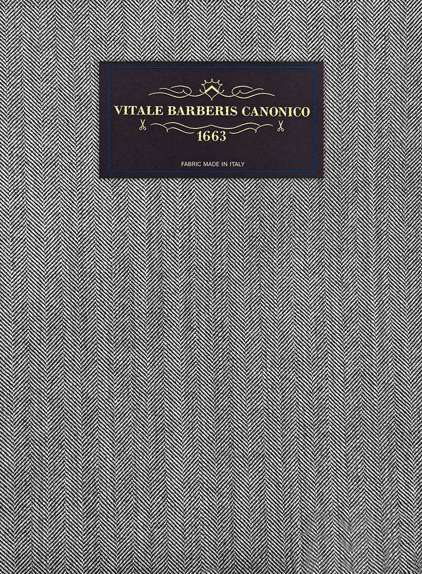 VBC Perennial Dove Gray Herringbone Wool Jacket - StudioSuits