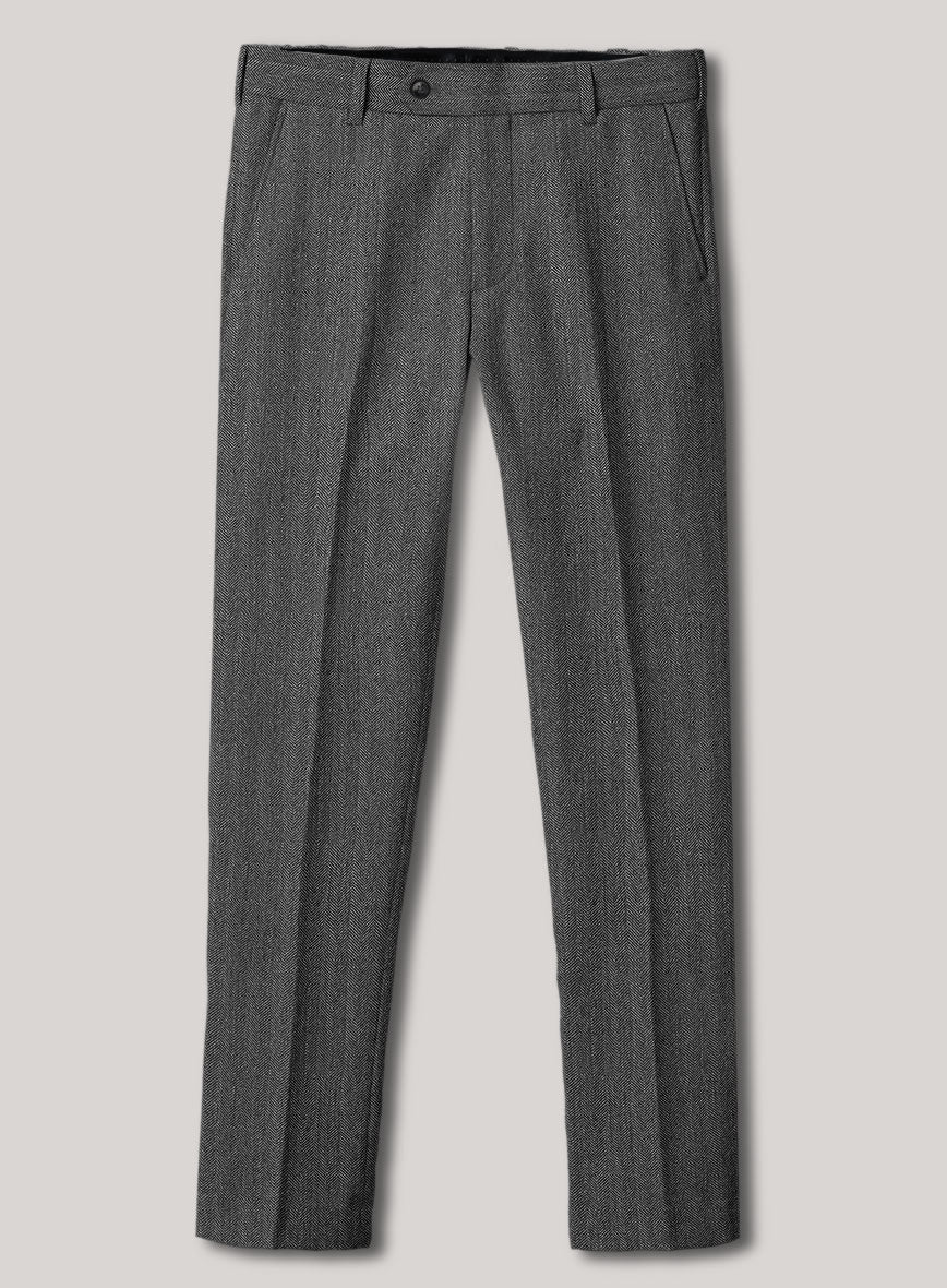 VBC Perennial Iridium Gray Herringbone Wool Suit - StudioSuits