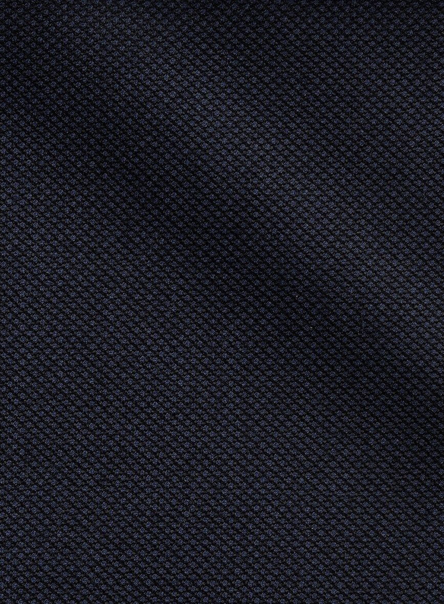 VBC Perennial Marine Shadow Birdseye Wool Jacket - StudioSuits