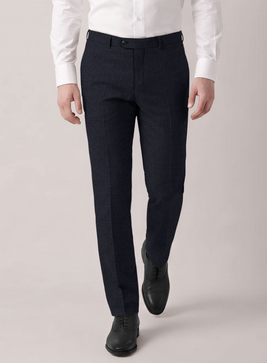 VBC Perennial Marine Shadow Birdseye Wool Pants - StudioSuits