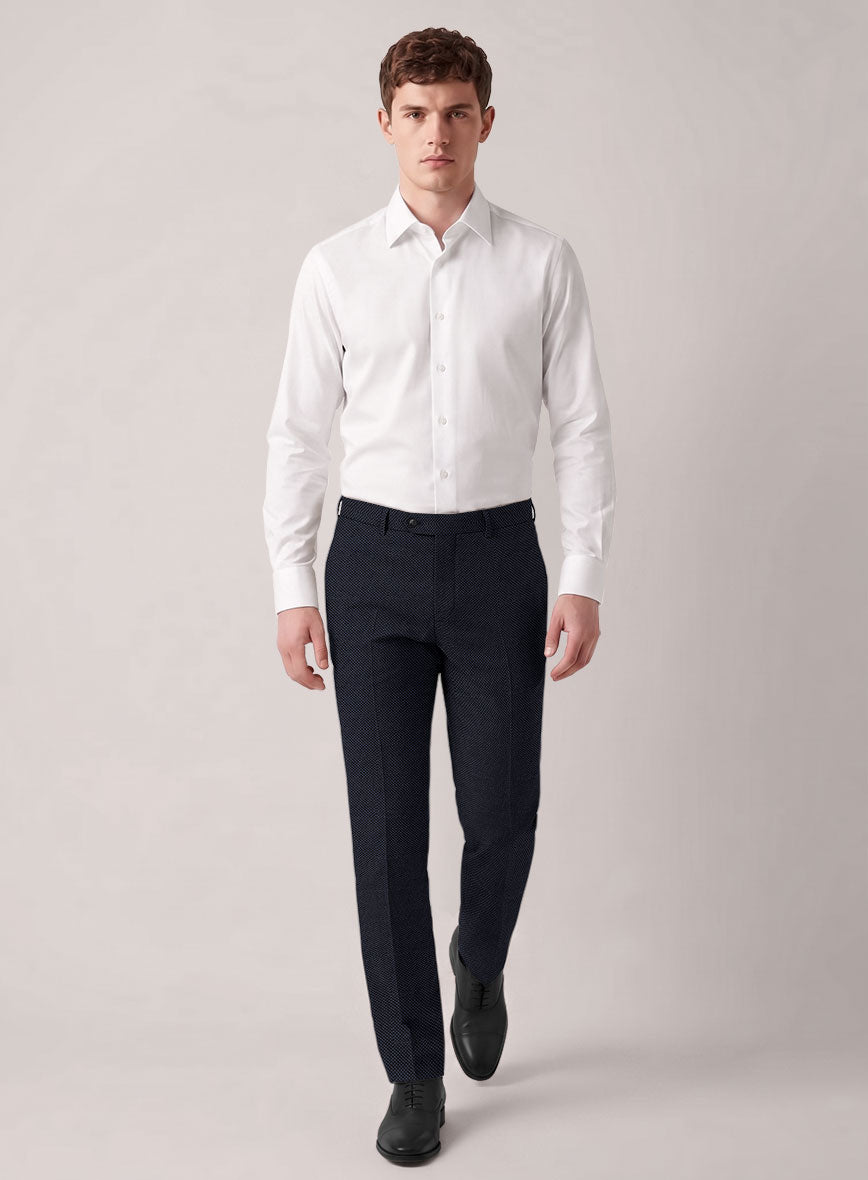 VBC Perennial Marine Shadow Birdseye Wool Pants - StudioSuits
