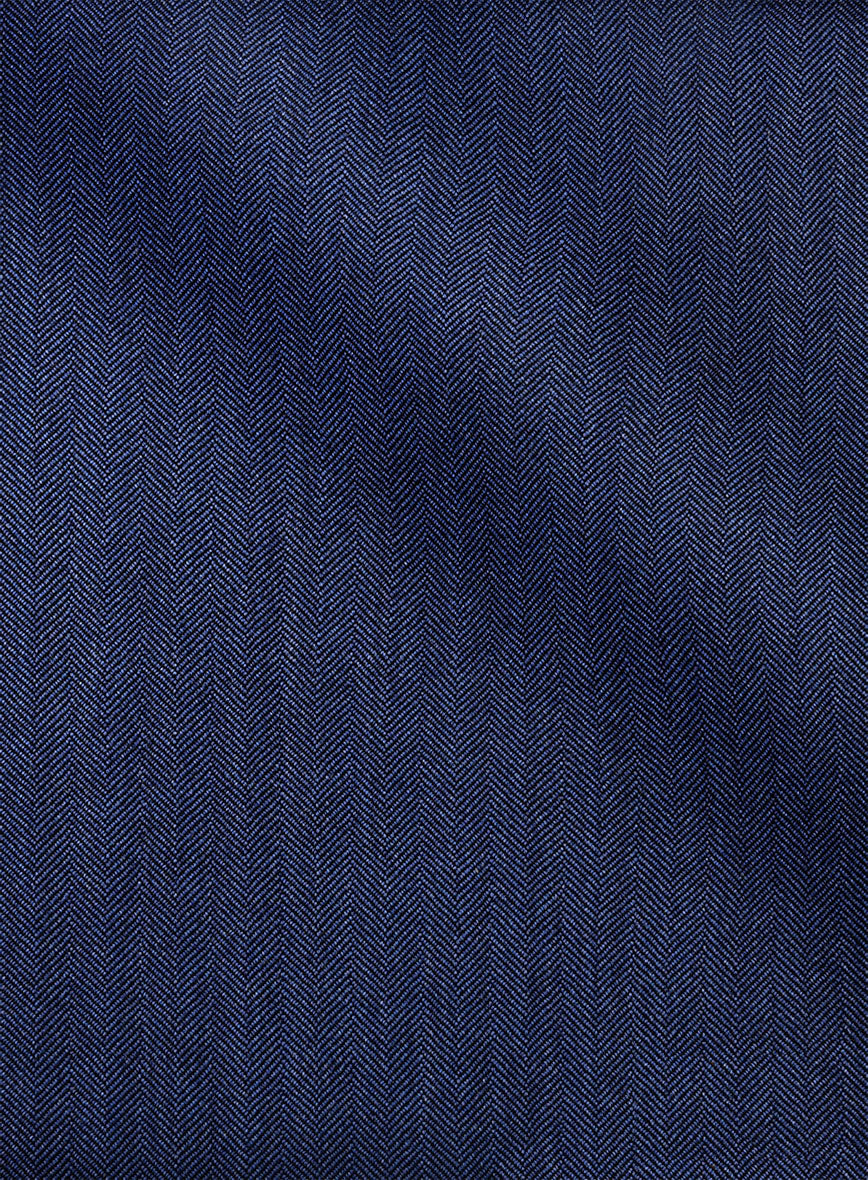 VBC Perennial Prestige Blue Herringbone Wool Suit - StudioSuits