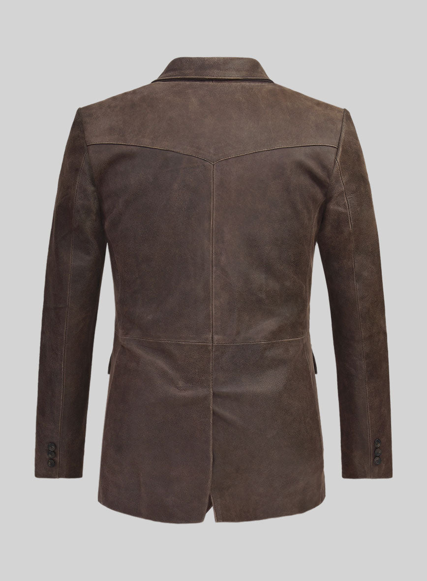Western Leather Blazer - StudioSuits