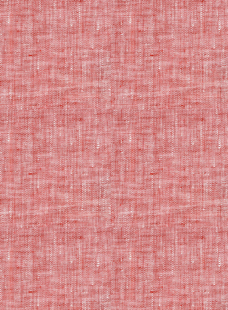 Women's European Red Linen Shirt - StudioSuits