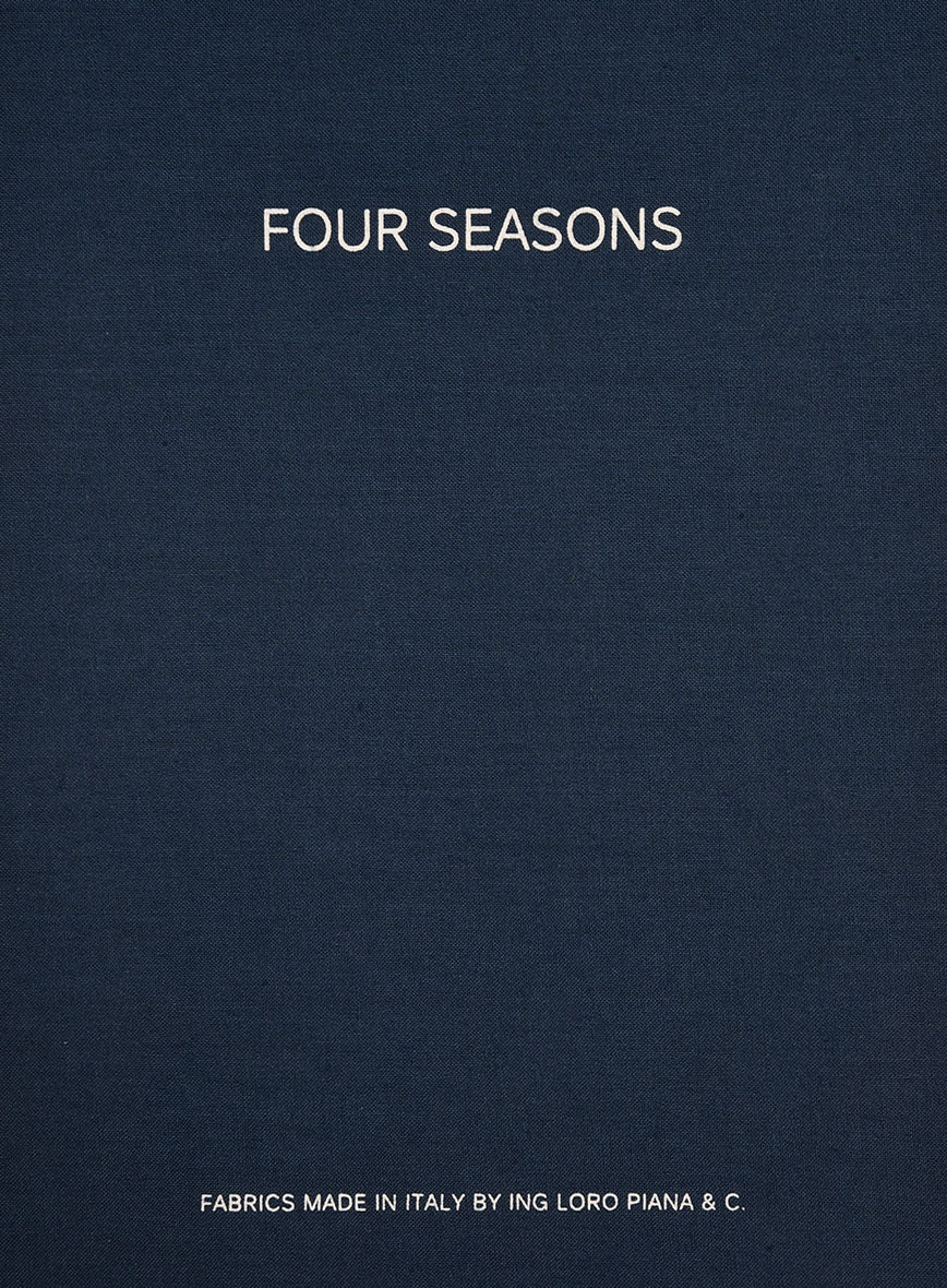 Loro Piana Zelander Dark Blue Wool Pants - StudioSuits