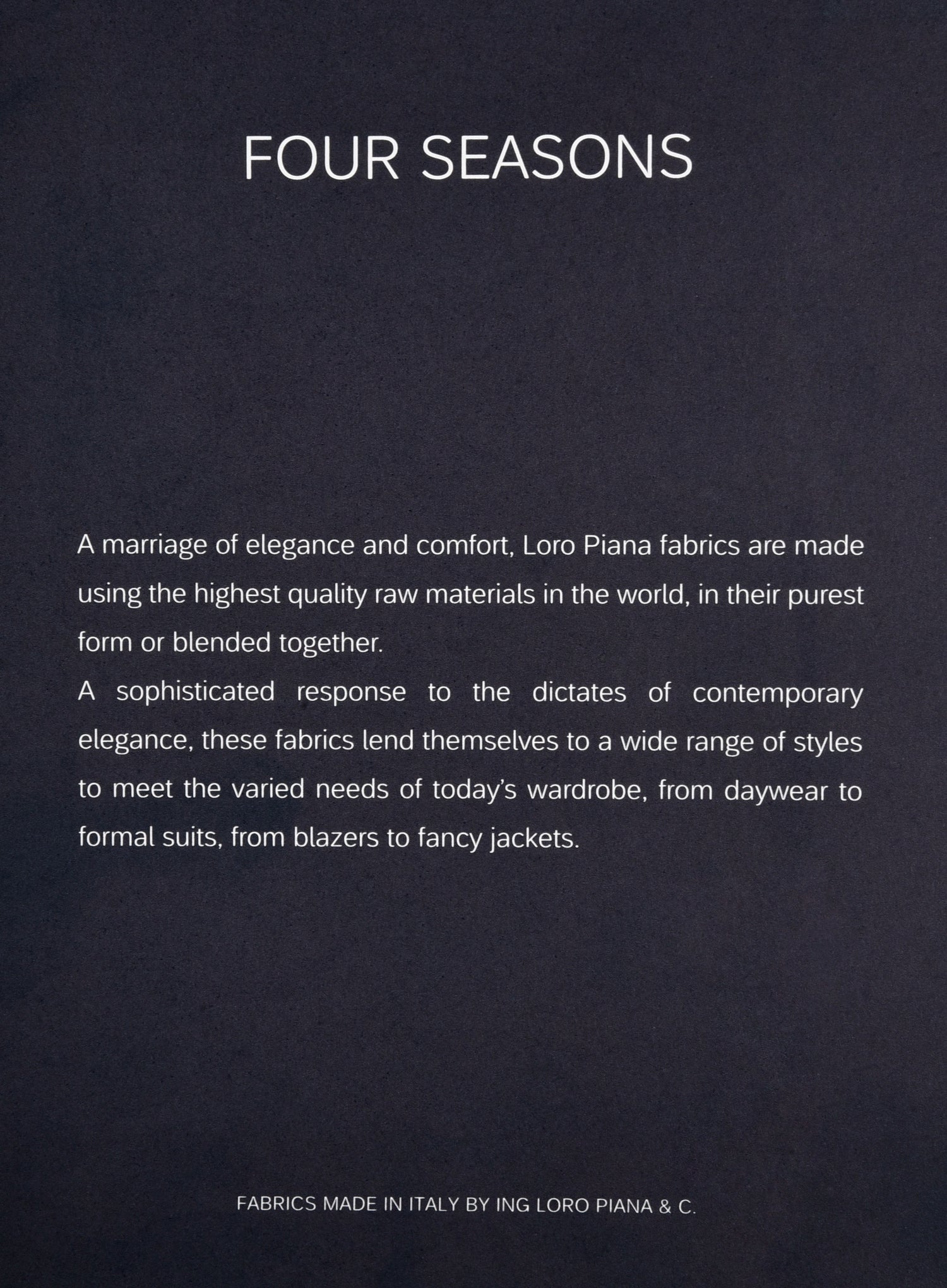 Loro Piana Zelander Dark Blue Wool Pants - StudioSuits