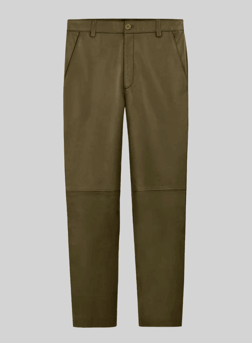Absolute Dark Green Leather Suit - StudioSuits