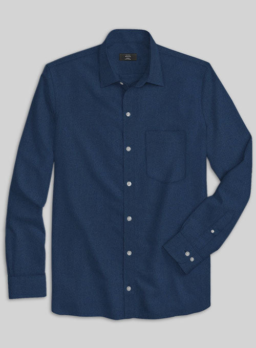 Air Blue Stretch Poplene Shirt - StudioSuits