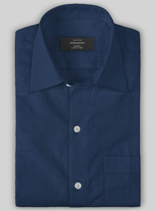 Air Blue Stretch Poplene Shirt - StudioSuits