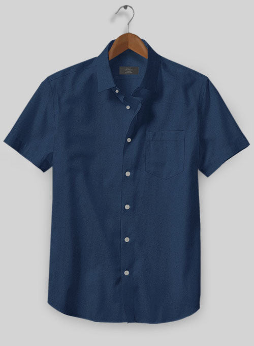 Air Blue Stretch Poplene Shirt - StudioSuits