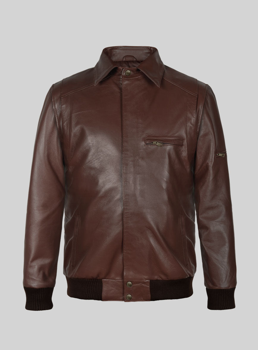Airvoyant Bomber Leather Jacket - StudioSuits