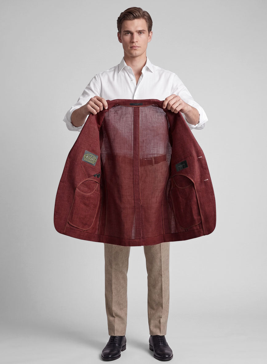 Airweave Oxblood Summer Blazer - StudioSuits