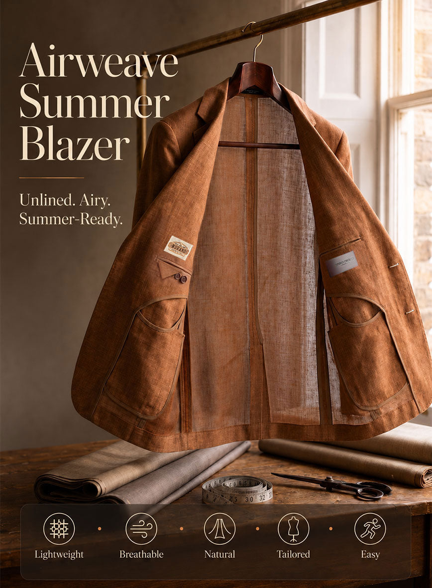 Airweave Oxblood Summer Blazer - StudioSuits