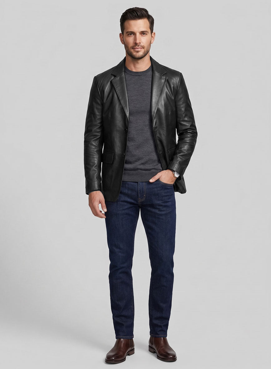 Al Pacino Leather Blazer - StudioSuits