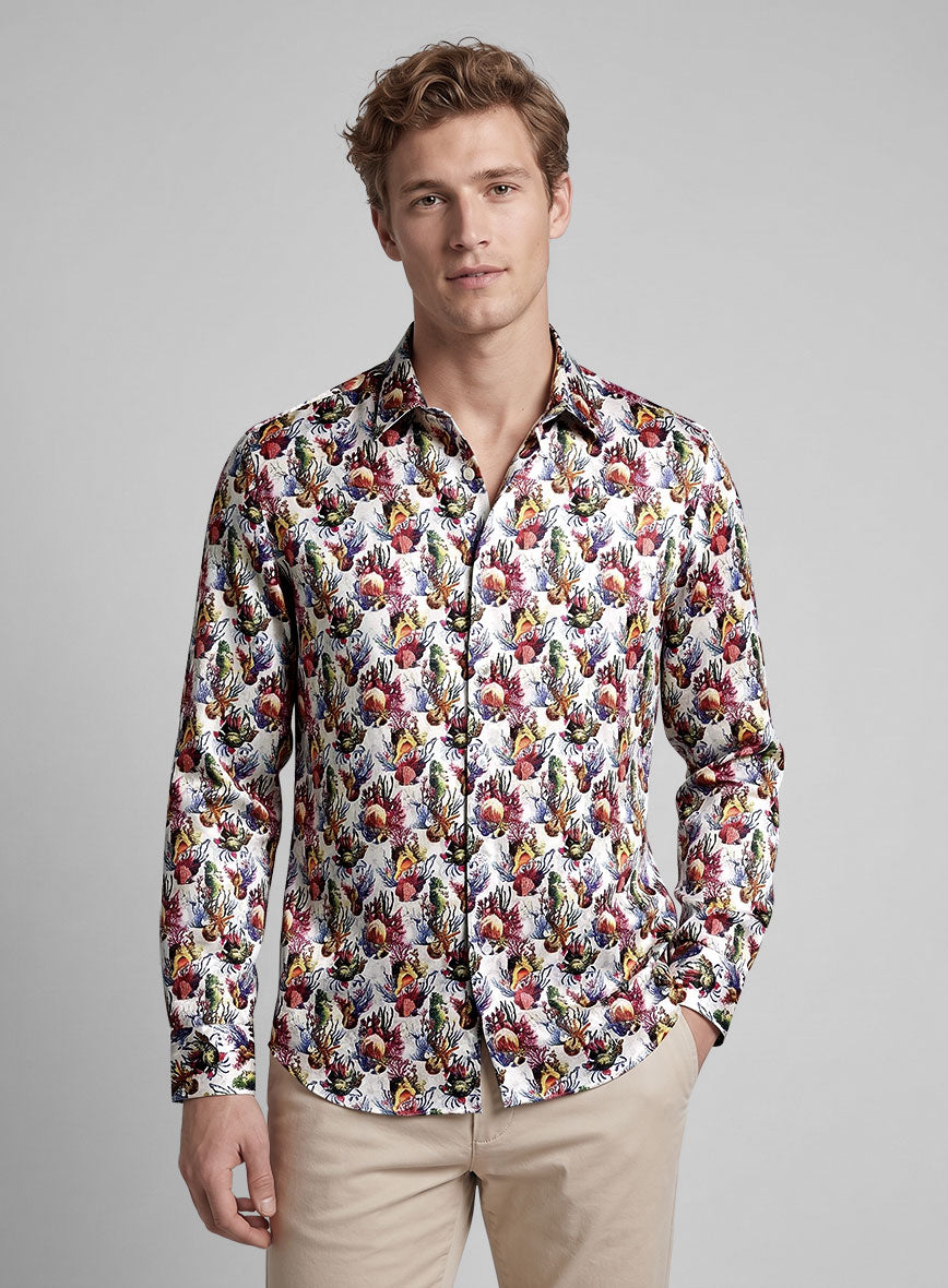 Alain Silk Cotton Shirt - StudioSuits