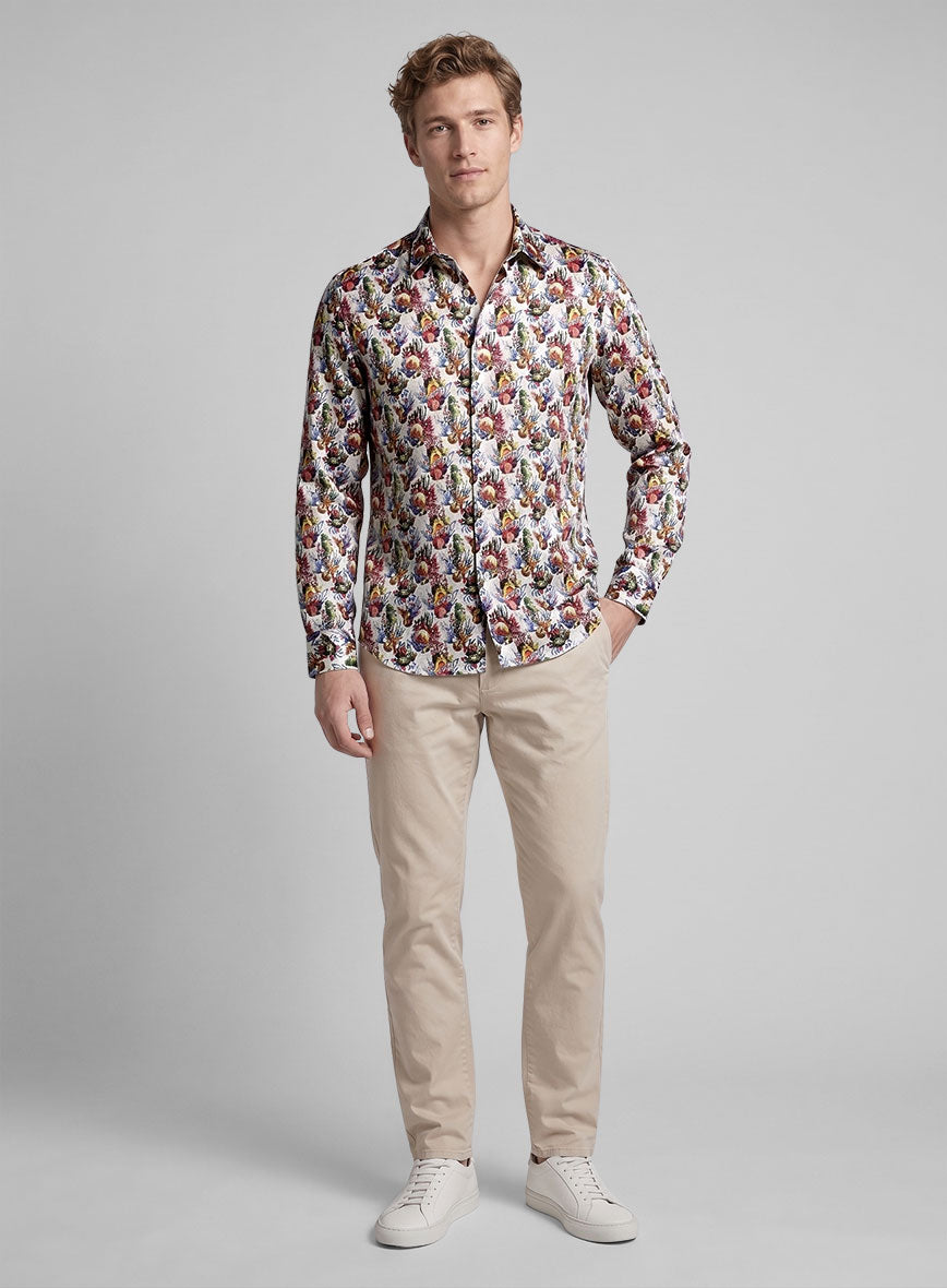 Alain Silk Cotton Shirt - StudioSuits