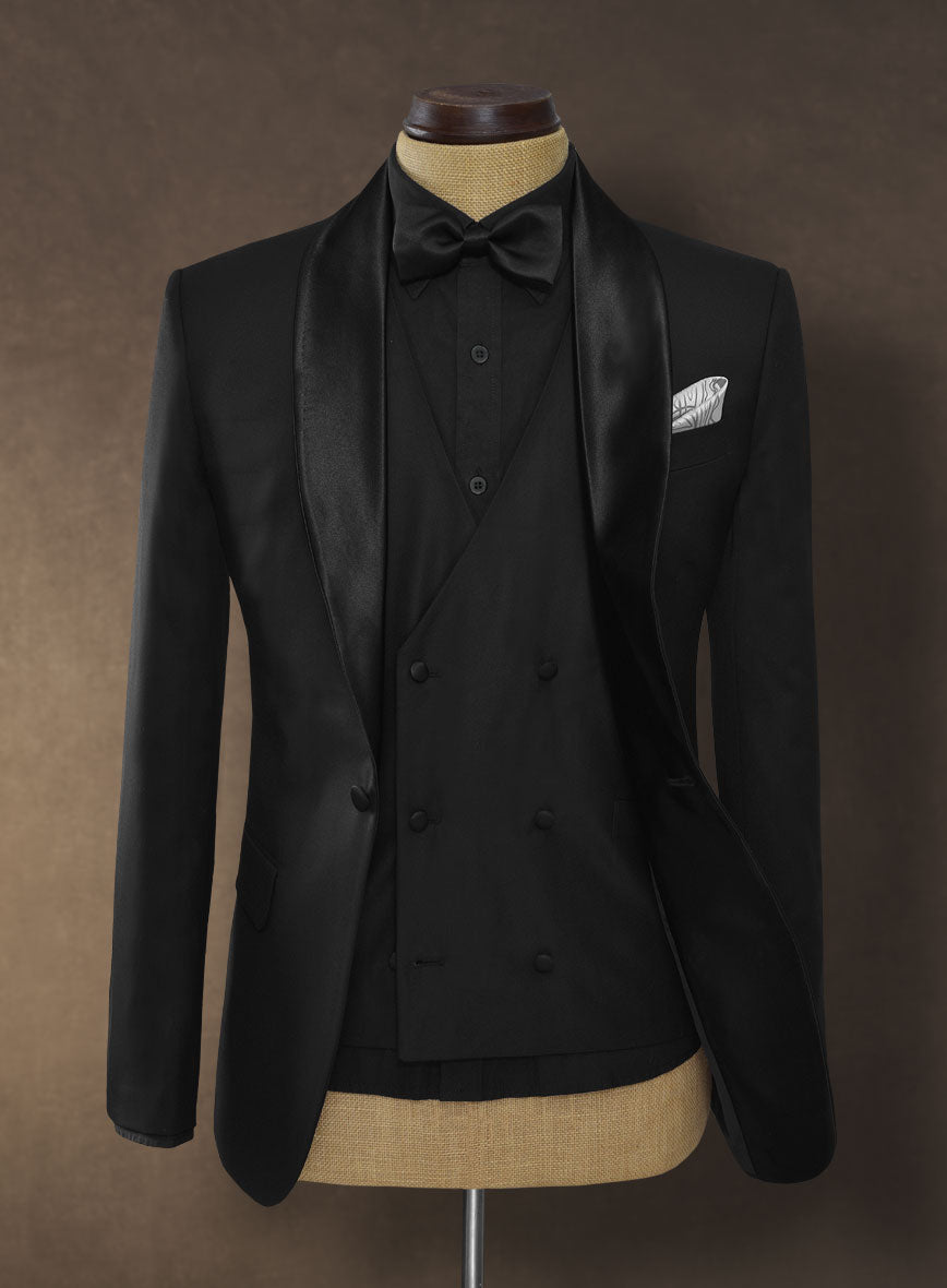 All Black Wool Tuxedo Suit II - StudioSuits