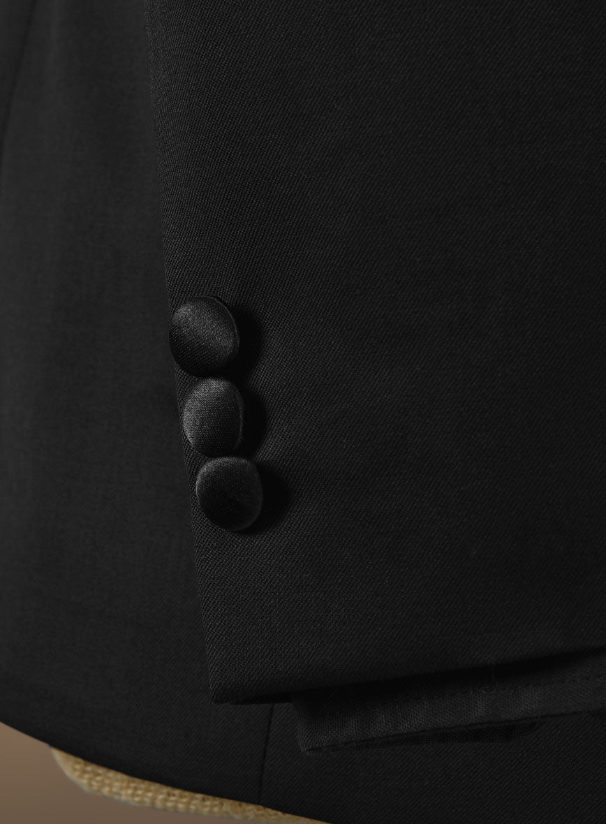 All Black Wool Tuxedo Suit II - StudioSuits