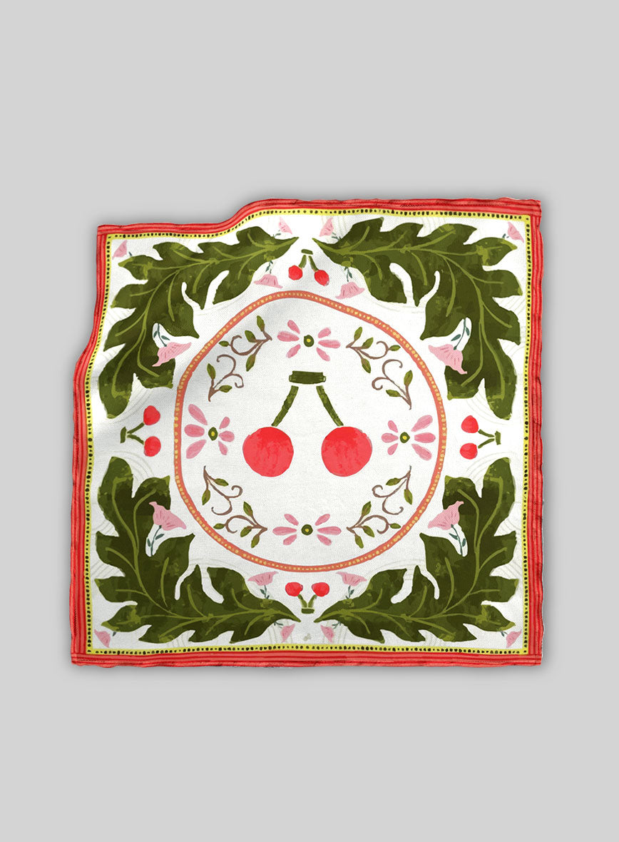 Amarena Silk Pocket Square - StudioSuits