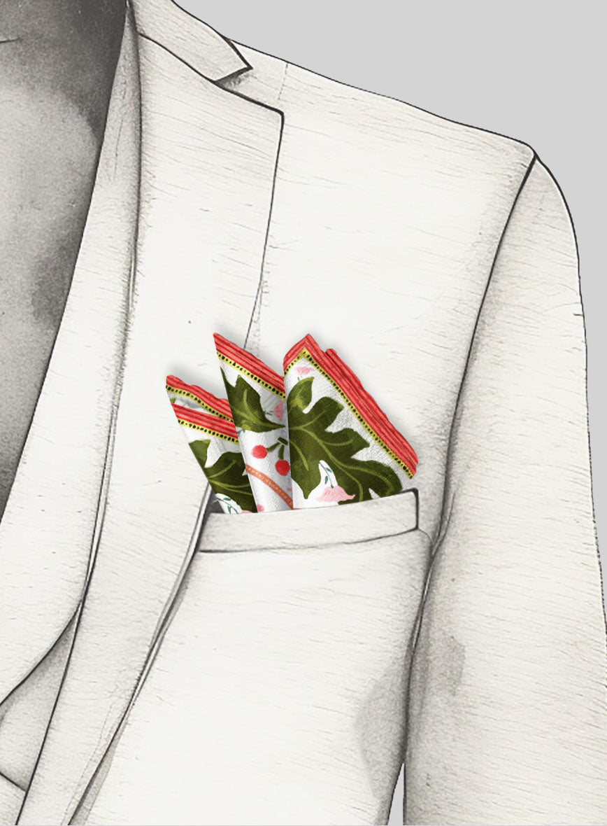 Amarena Silk Pocket Square - StudioSuits