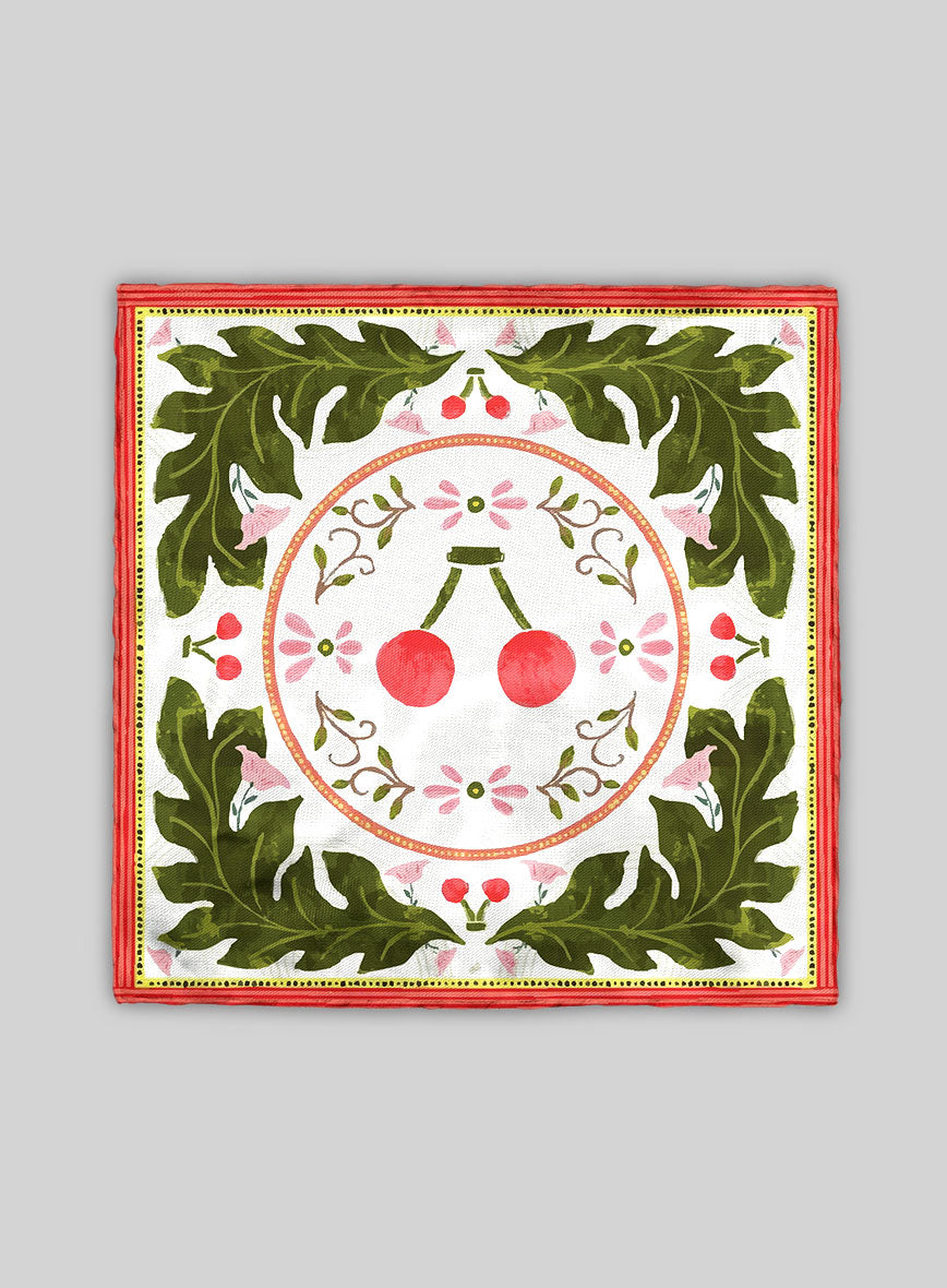 Amarena Silk Pocket Square - StudioSuits