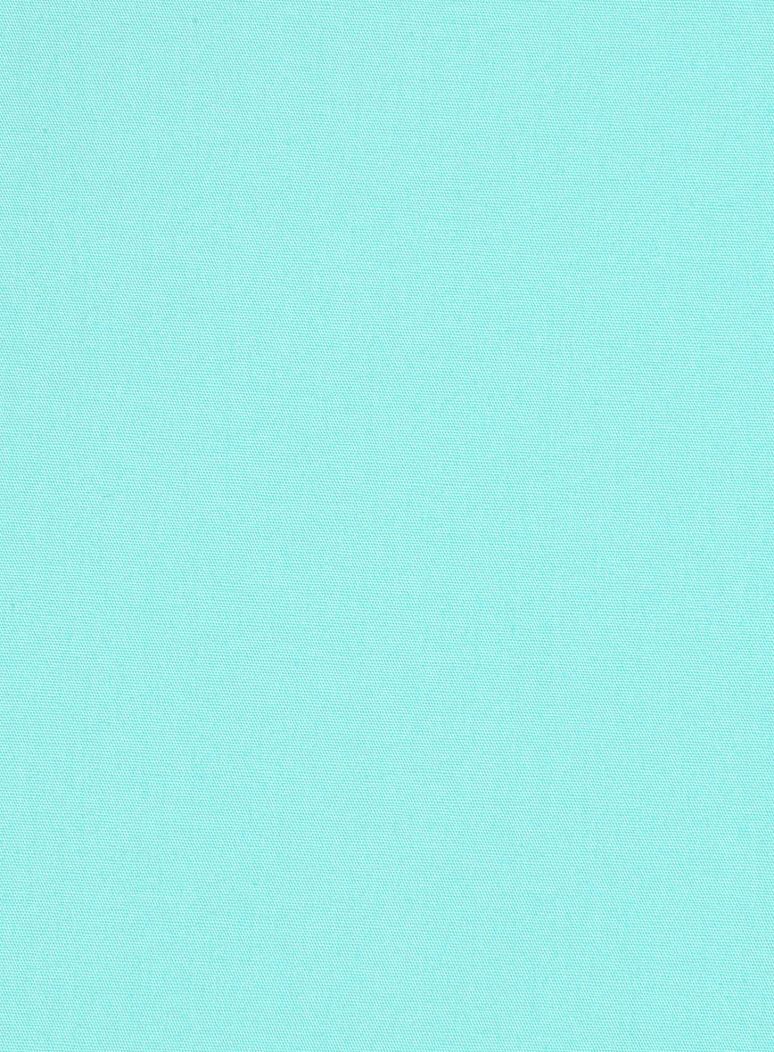 Aqua Blue Stretch Poplene Shirt - StudioSuits