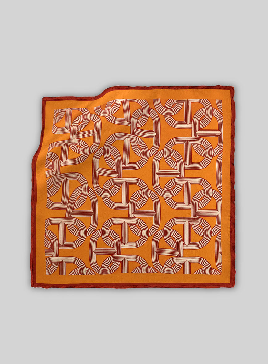 Arc Chain Silk Pocket Square - StudioSuits