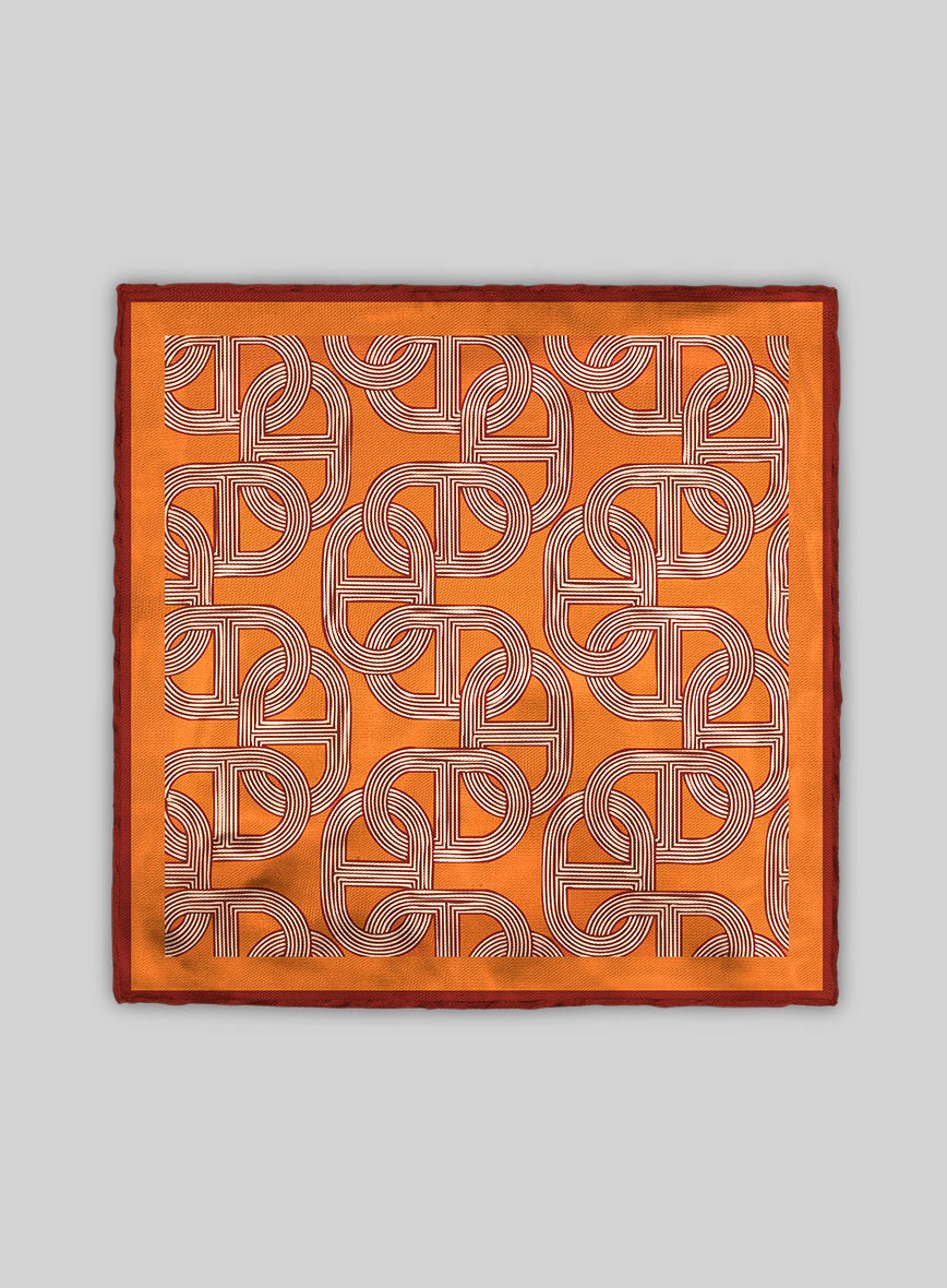Arc Chain Silk Pocket Square - StudioSuits