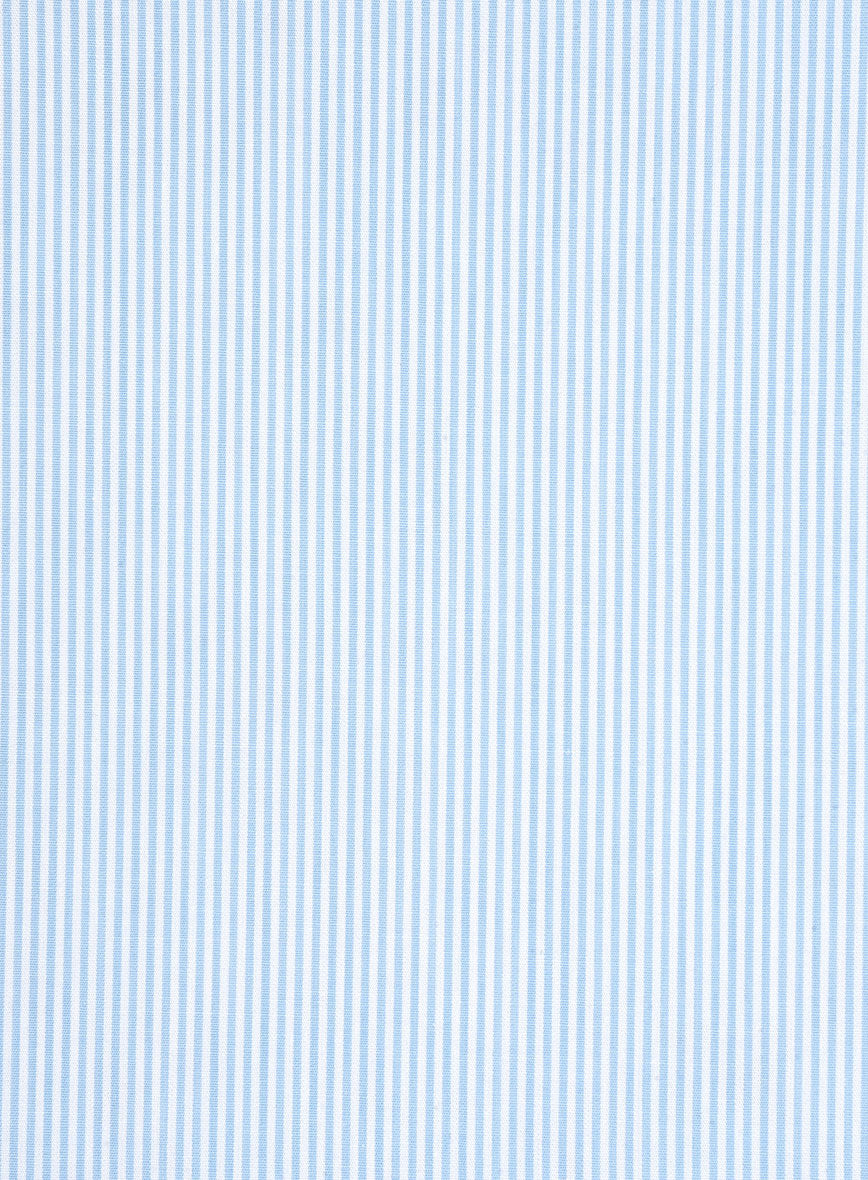 Arctic Pinstripe Classic Cotton Shirt - StudioSuits