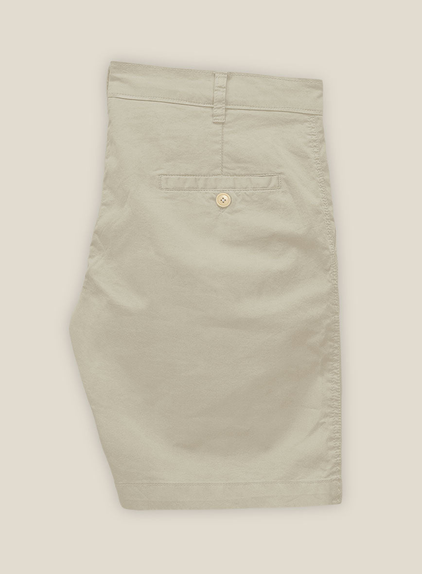 Army Khaki Stretch chino Shorts - StudioSuits