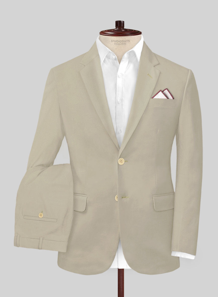 Army Khaki Stretch Chino Suit - StudioSuits