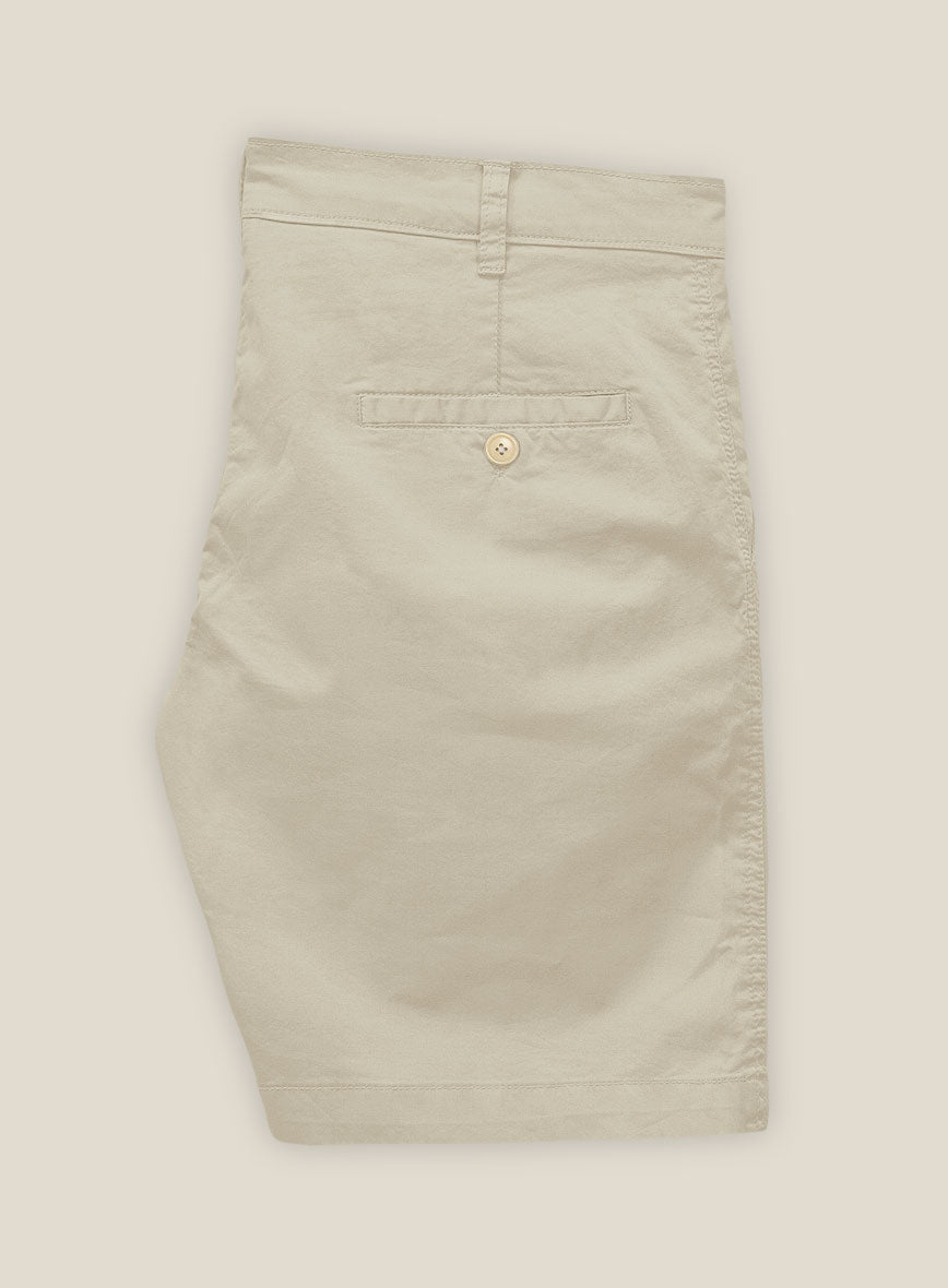 Army Khaki Stretch chino Shorts - StudioSuits