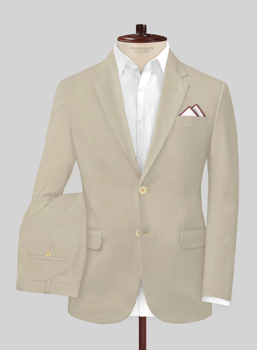 Army Khaki Stretch Chino Suit - StudioSuits