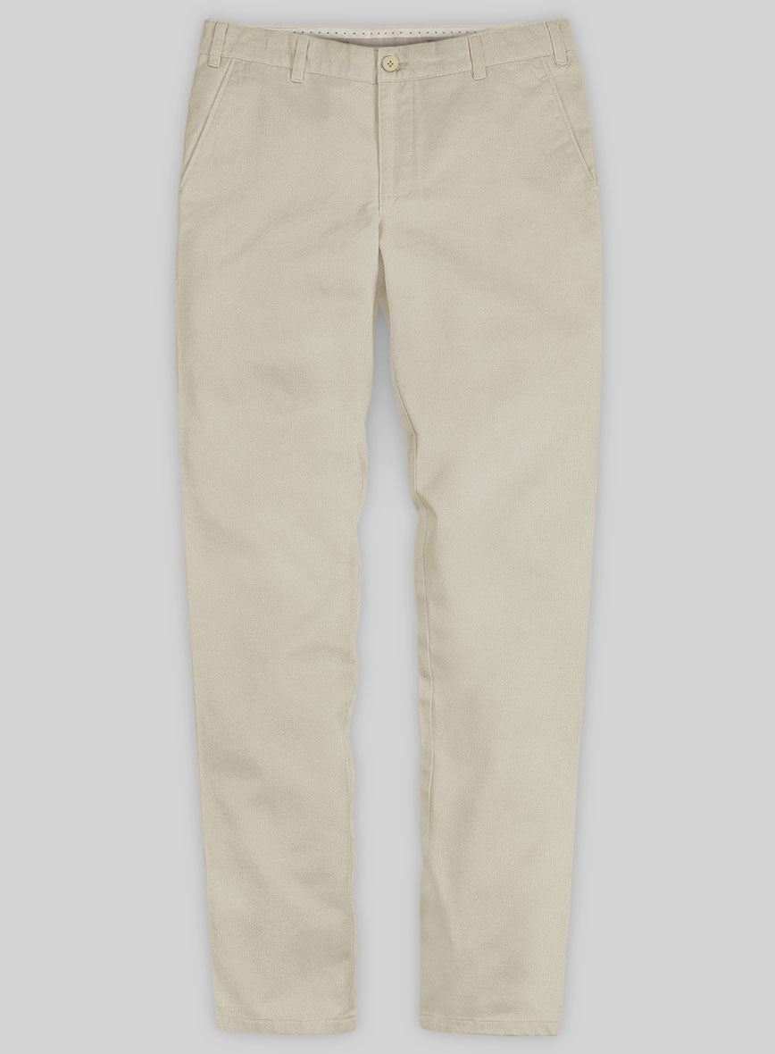 Washed Army Khaki Stretch Chino Pants - StudioSuits
