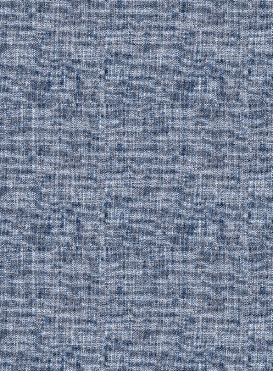 Italian Linen Artisanal Light Blue Pants - StudioSuits