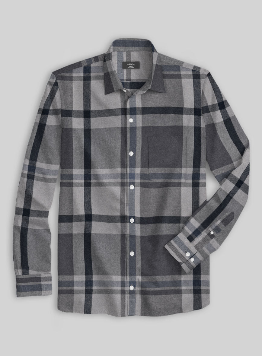 Ashbar Check Cotton Lycra Shirt - StudioSuits