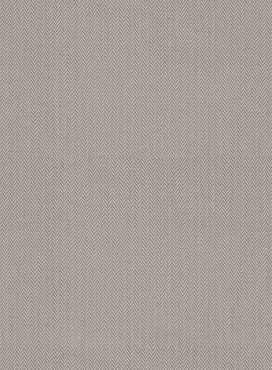 Ashley Gray Herringbone Cotton Shirt - StudioSuits