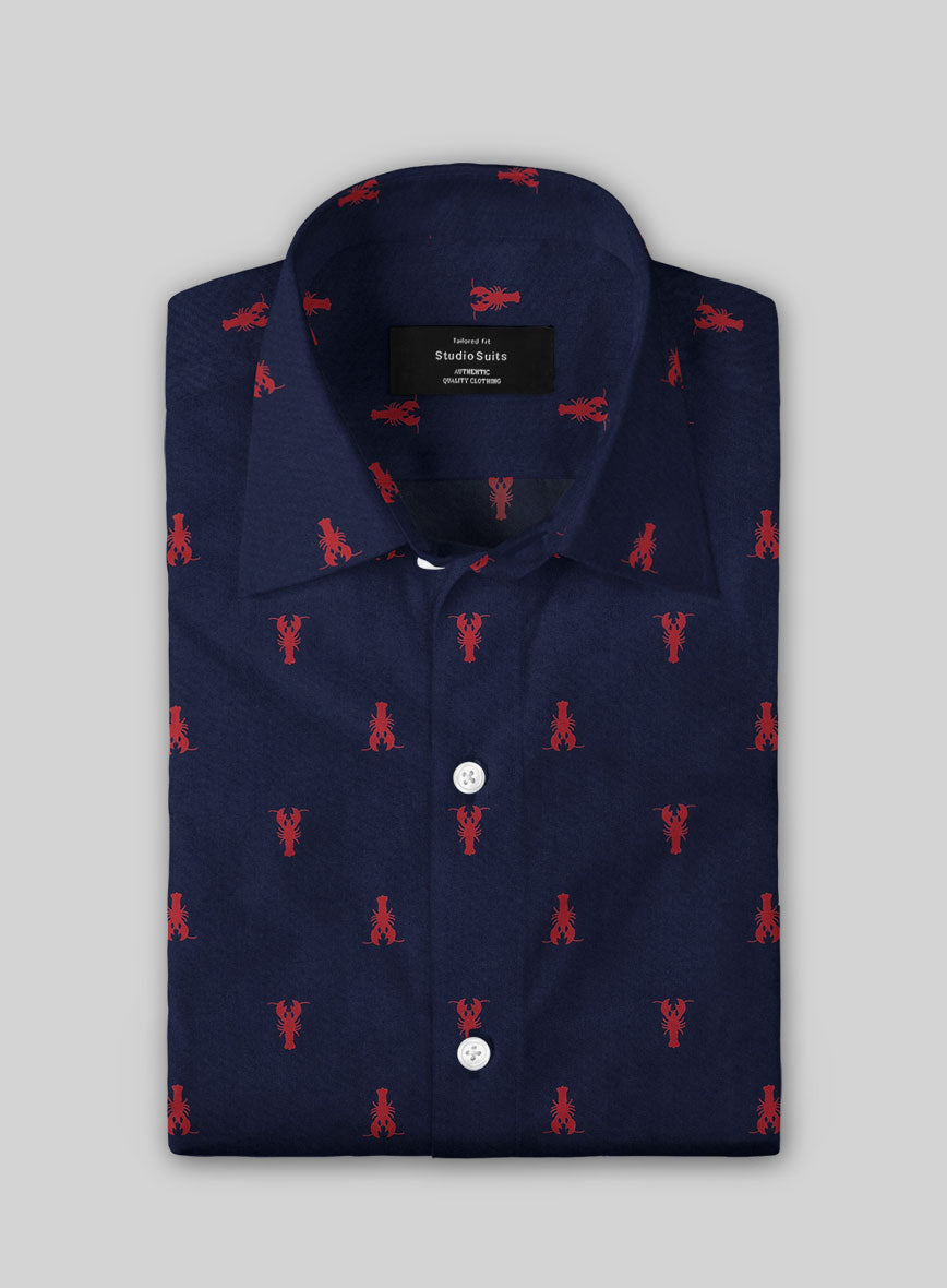 Atlantic Lobster Cotton Shirt - StudioSuits