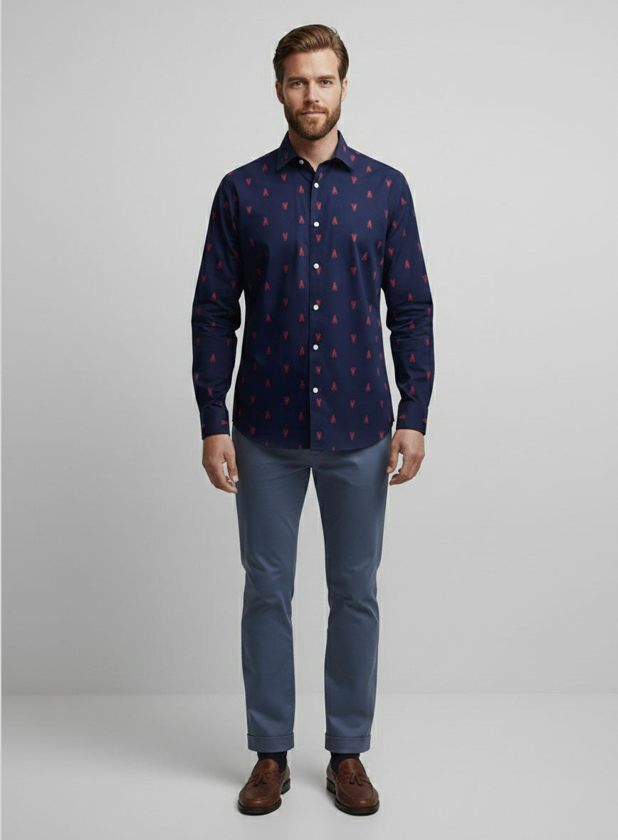 Atlantic Lobster Cotton Shirt - StudioSuits