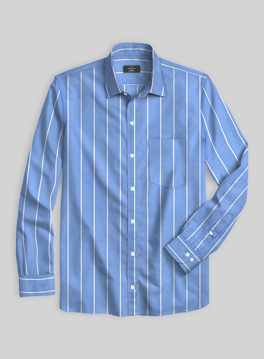 Atlantic Stripe Cotton Shirt - StudioSuits