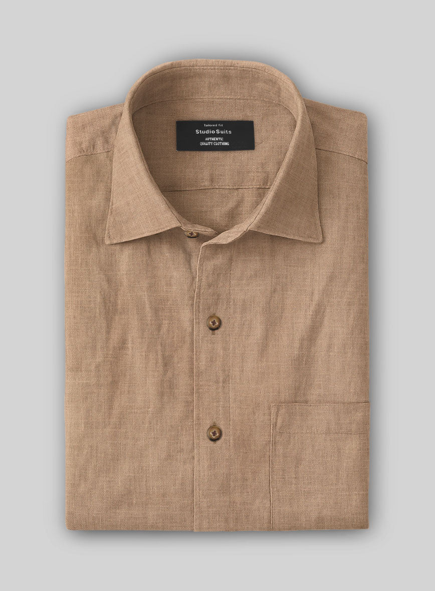 Autumn Clay Linen Shirt - StudioSuits
