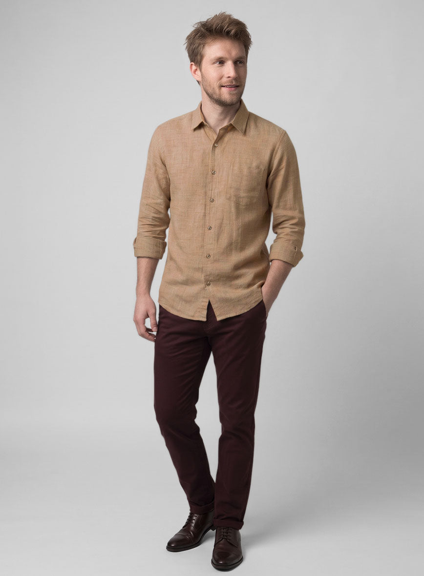 Autumn Clay Linen Shirt - StudioSuits