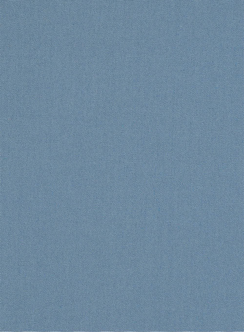 Azure Blue Stretch Poplene Shirt - StudioSuits