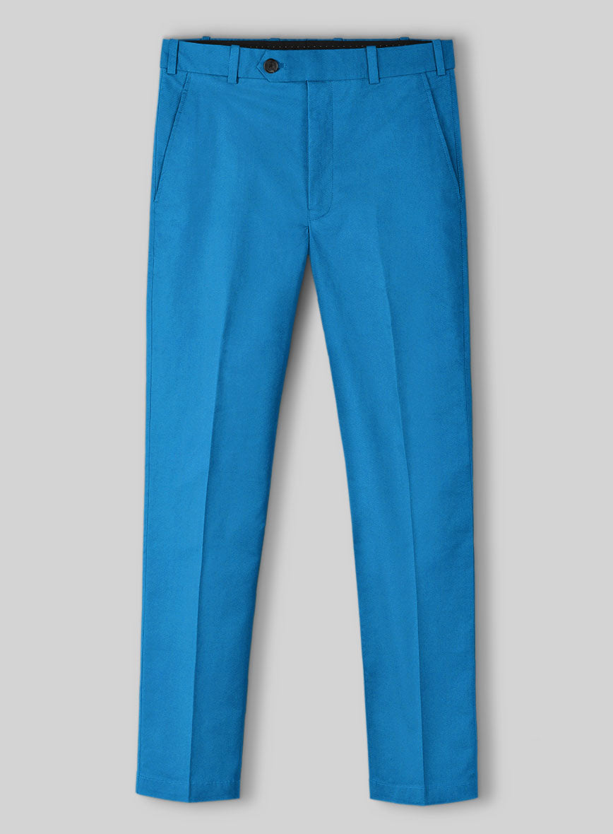 Azure Napoli Stretch Light Weight Cotton Pants - StudioSuits