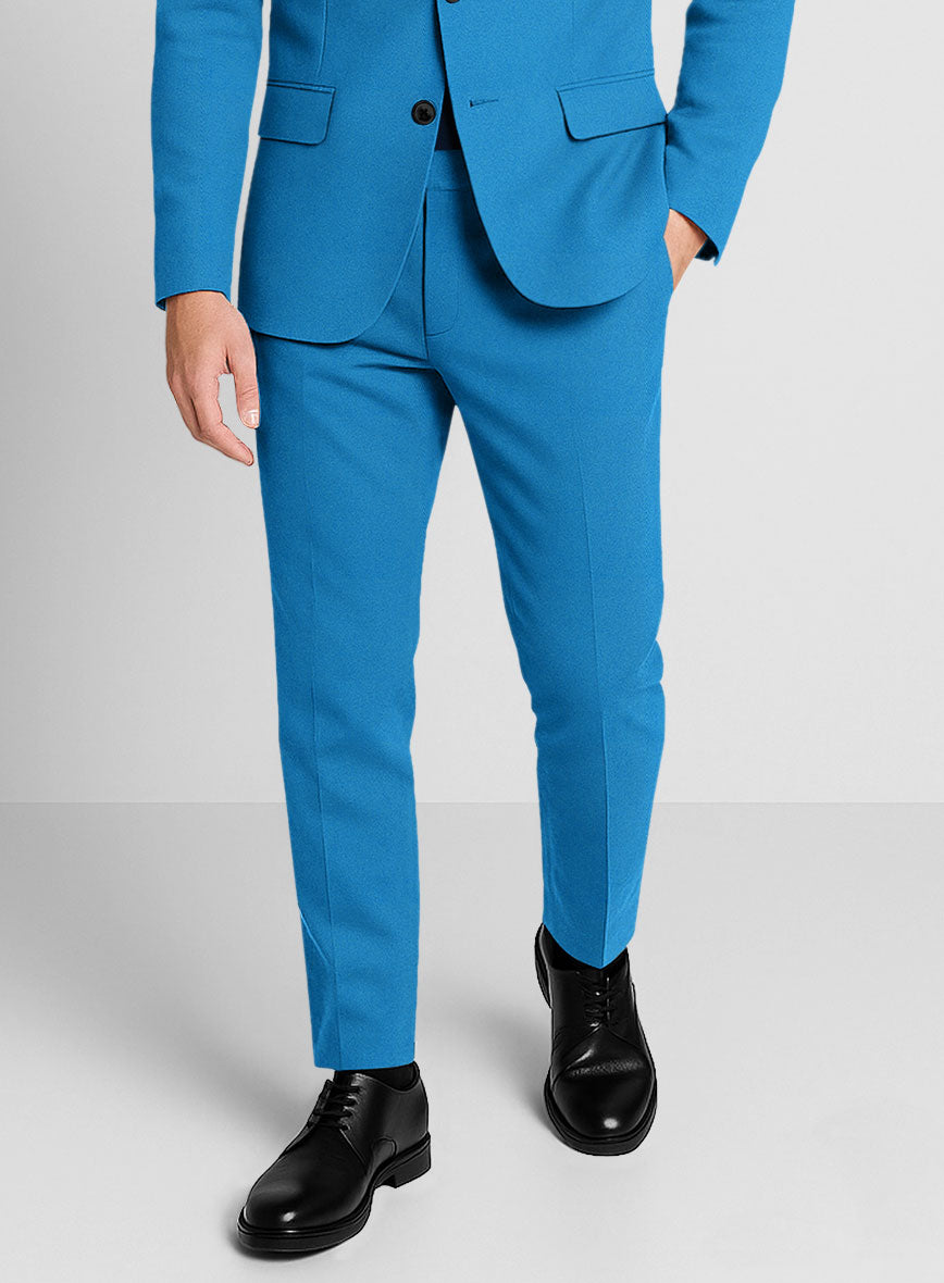 Azure Napoli Stretch Light Weight Cotton Pants - StudioSuits