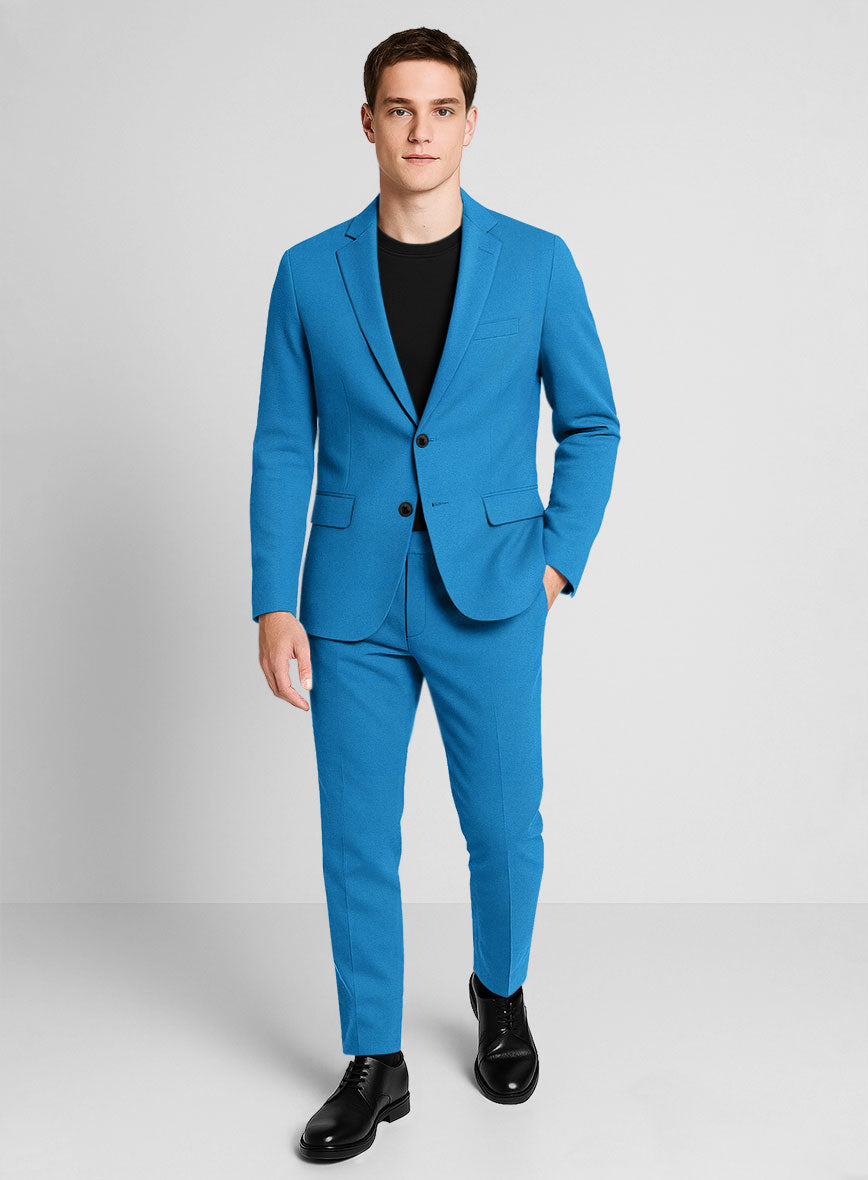 Azure Napoli Stretch Light Weight Cotton Suit - StudioSuits