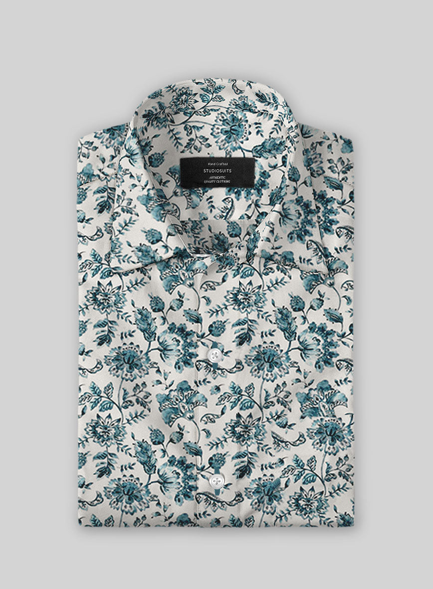 Azurette Silk Cotton Shirt - StudioSuits