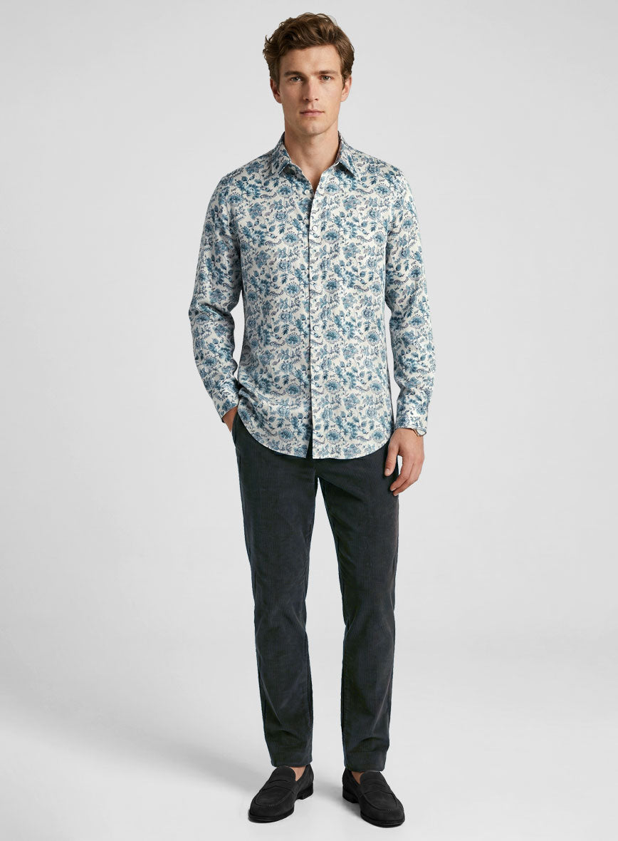 Azurette Silk Cotton Shirt - StudioSuits